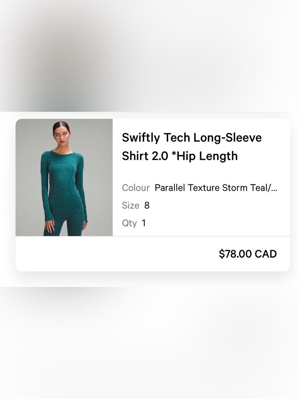 lululemon athletica Swiftly Tech Long-Sleeve Shirt in Storm Teal